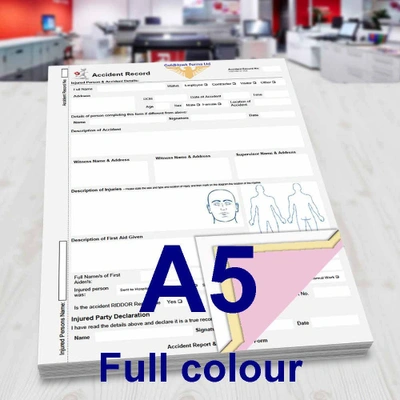 3 part A5 NCR Pads Full Colour
